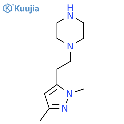 1-2-(1,3-dimethyl-1H-pyrazol-5-yl)ethylpiperazine structure