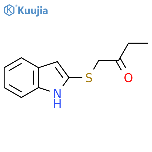 1-(1H-indol-2-ylsulfanyl)butan-2-one structure