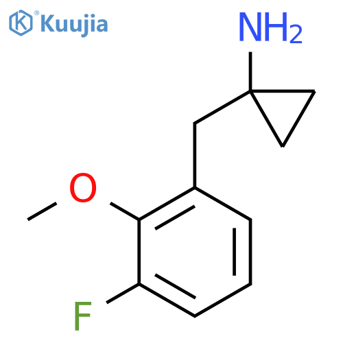 1-(3-fluoro-2-methoxyphenyl)methylcyclopropan-1-amine structure