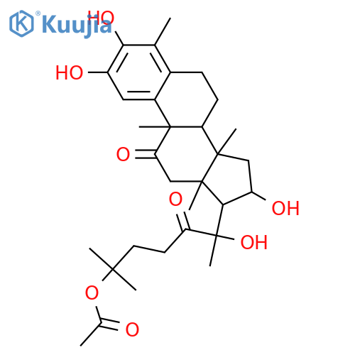 19-Norcholesta-1,3,5(10)-triene-11,22-dione,25-(acetyloxy)-2,3,16,20-tetrahydroxy-4,9,14-trimethyl-, (9b,16a)- (9CI) structure
