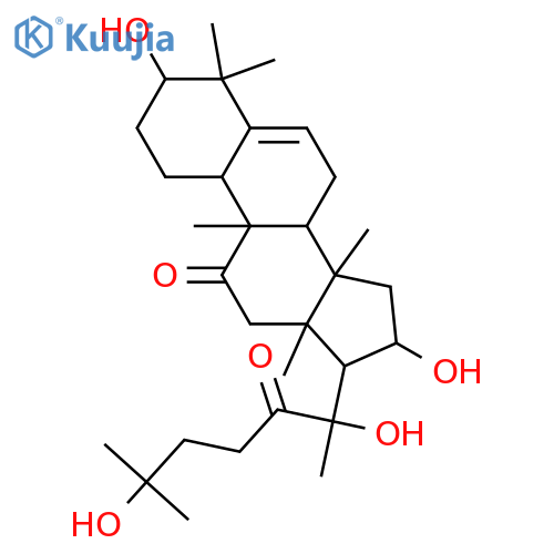 19-Norlanost-5-ene-11,22-dione,3,16,20,25-tetrahydroxy-9-methyl-, (3b,9b,10a,16a)- (9CI) structure