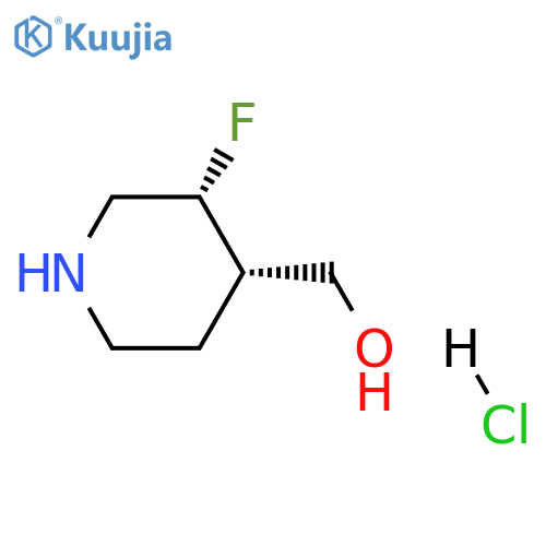 [(3R,4S)-3-fluoro-4-piperidyl]methanol;hydrochloride structure