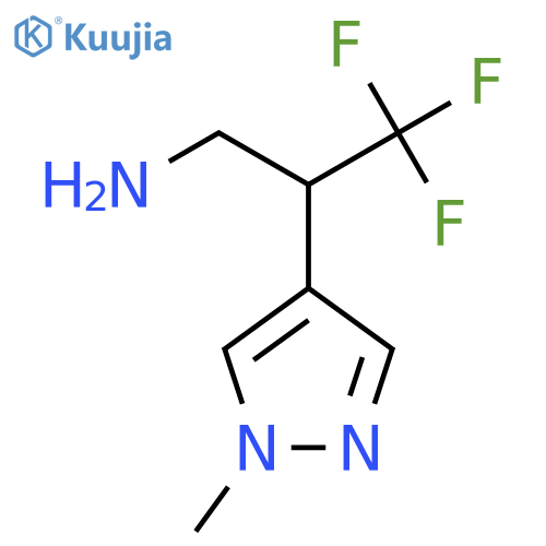 3,3,3-trifluoro-2-(1-methyl-1H-pyrazol-4-yl)propan-1-amine structure
