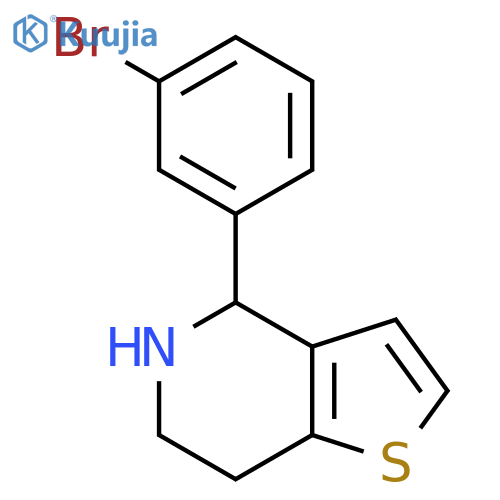 4-(3-bromophenyl)-4H,5H,6H,7H-thieno3,2-cpyridine structure