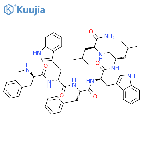 L-Leucinamide,N-methyl-D-phenylalanyl-D-tryptophyl-L-phenylalanyl-D-tryptophyl-L-leucyl-y(CH2-NH)- (9CI) structure