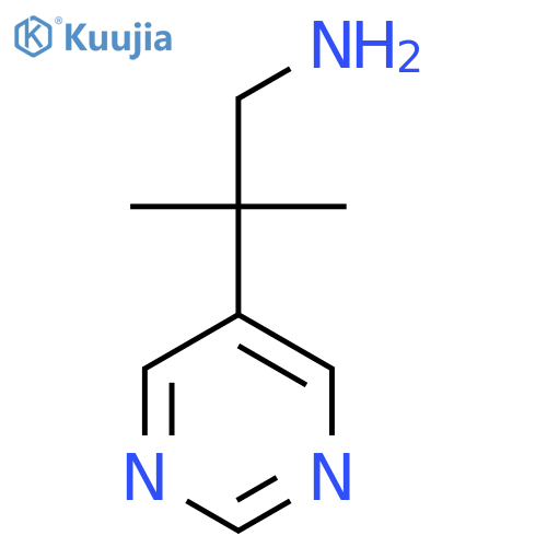 2-methyl-2-(pyrimidin-5-yl)propan-1-amine structure