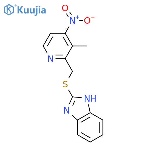 1H-Benzimidazole, 2-[[(3-methyl-4-nitro-2-pyridinyl)methyl]thio]- structure
