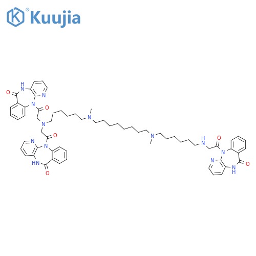 6H-Pyrido[2,3-b][1,4]benzodiazepin-6-one,11,11'-[3-[2-(5,6-dihydro-6-oxo-11H-pyrido[2,3-b][1,4]benzodiazepin-11-yl)-2-oxoethyl]-10,19-dimethyl-1,28-dioxo-3,10,19,26-tetraazaoctacosane-1,28-diyl]bis[5,11-dihydro- structure