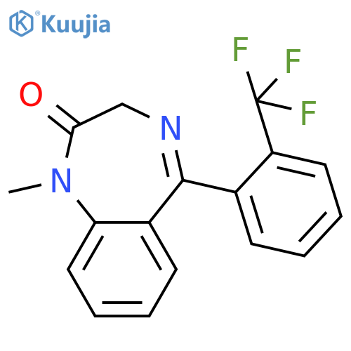 2H-1,4-BENZODIAZEPIN-2-ONE, 1,3-DIHYDRO-1-METHYL-5-[2-(TRIFLUOROMETHYL)PHENYL]- structure