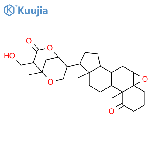 Ergostan-26-oic acid, 5,6:21,24-diepoxy-22,27-dihydroxy-1-oxo-, δ-lactone, (5β,6β,22R,25R)- (9CI) structure