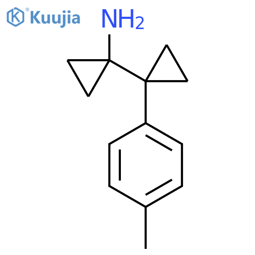 1-1-(4-methylphenyl)cyclopropylcyclopropan-1-amine structure