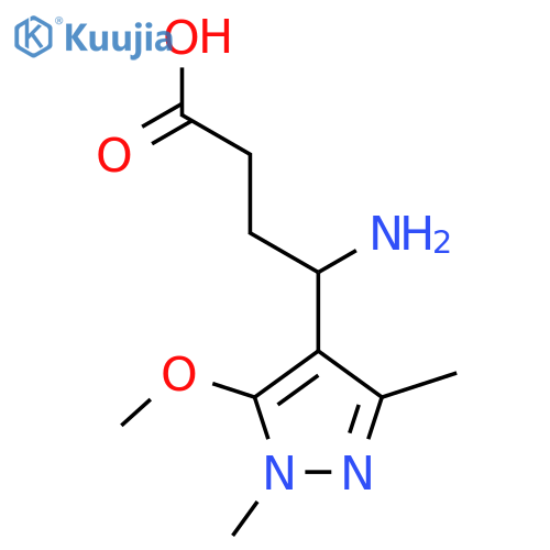 4-amino-4-(5-methoxy-1,3-dimethyl-1H-pyrazol-4-yl)butanoic acid structure