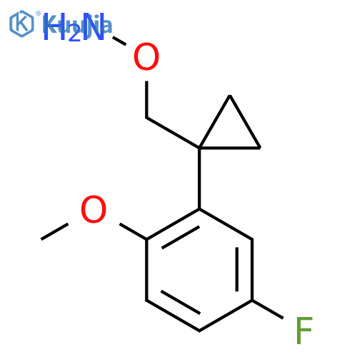 O-{1-(5-fluoro-2-methoxyphenyl)cyclopropylmethyl}hydroxylamine structure