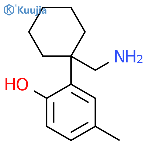 2-1-(aminomethyl)cyclohexyl-4-methylphenol structure