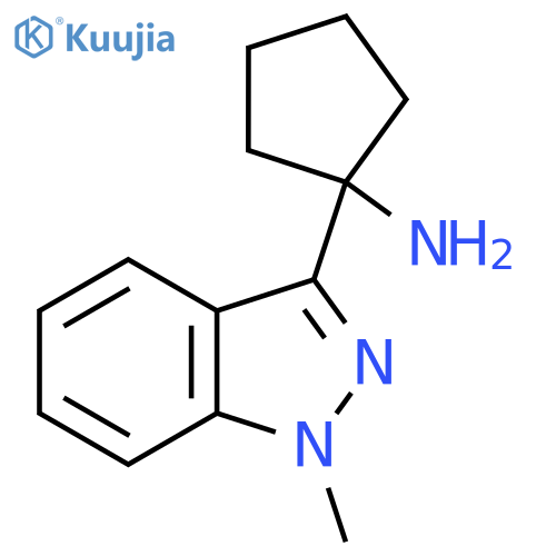 1-(1-methyl-1H-indazol-3-yl)cyclopentan-1-amine structure
