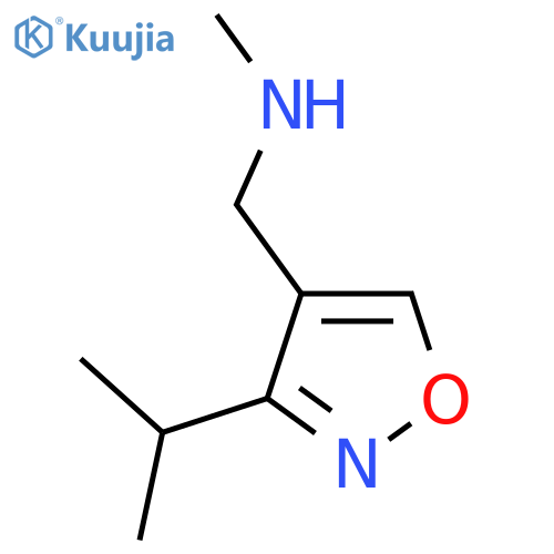 N-Methyl-1-(3-propan-2-yl-1,2-oxazol-4-yl)methanamine structure