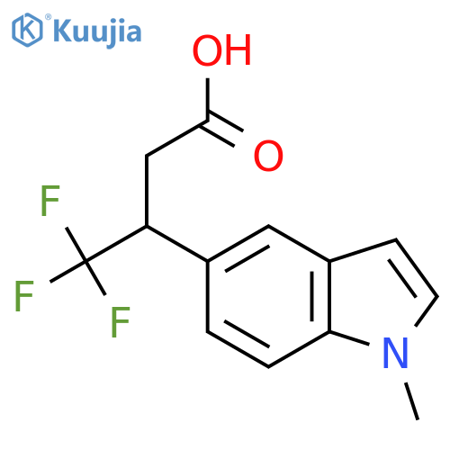 4,4,4-trifluoro-3-(1-methyl-1H-indol-5-yl)butanoic acid structure