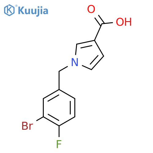 1-(3-Bromo-4-fluorobenzyl)-1H-pyrrole-3-carboxylic acid structure