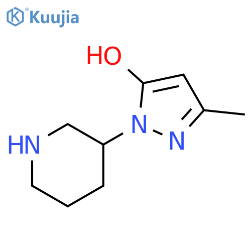 3-Methyl-1-(piperidin-3-yl)-1H-pyrazol-5-ol structure