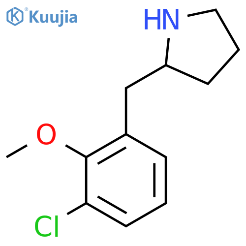 2-(3-chloro-2-methoxyphenyl)methylpyrrolidine structure