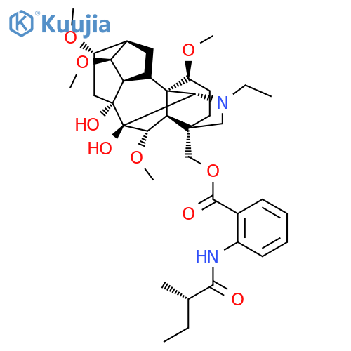 Aconitane-7,8-diol,20-ethyl-1,6,14,16-tetramethoxy-4-[[[2-[[(2S)-2-methyl-1-oxobutyl]amino]benzoyl]oxy]methyl]-,(1a,6b,14a,16b)- (9CI) structure
