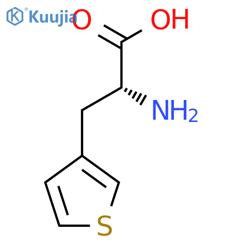 (2R)-2-amino-3-(thiophen-3-yl)propanoic acid structure