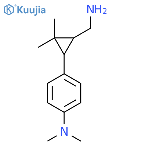 4-3-(aminomethyl)-2,2-dimethylcyclopropyl-N,N-dimethylaniline structure