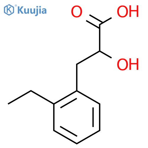 3-(2-ethylphenyl)-2-hydroxypropanoic acid structure