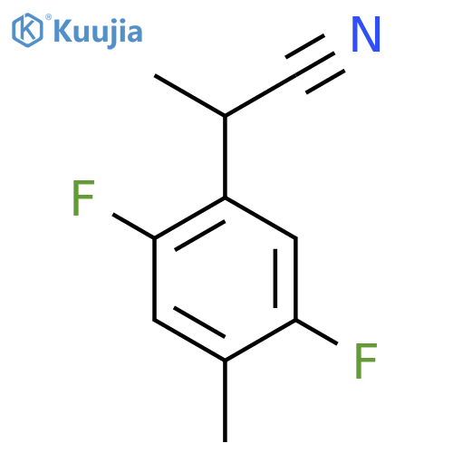 2-(2,5-difluoro-4-methylphenyl)propanenitrile structure