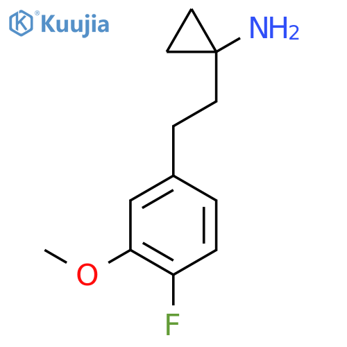 1-2-(4-fluoro-3-methoxyphenyl)ethylcyclopropan-1-amine structure