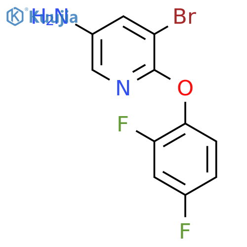 5-Bromo-6-(2,4-difluorophenoxy)pyridin-3-amine structure