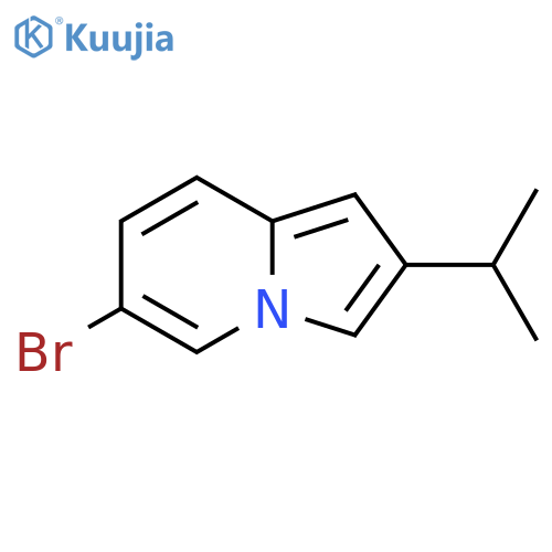 6-Bromo-2-(propan-2-yl)indolizine structure