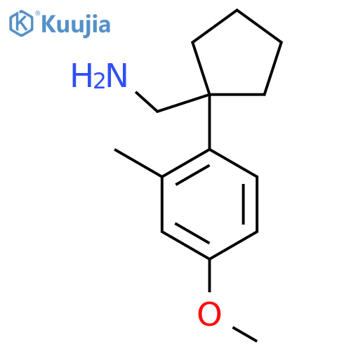 1-(4-methoxy-2-methylphenyl)cyclopentylmethanamine structure