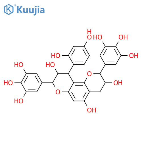 10-(2,4-Dihydroxyphenyl)-2,8-bis(3,4-dihydroxyphenyl)-3,4,9,10-tetrahydro-2H,8H-benzo[1,2-b:3,4-b']dipyran-3,5,9-triol; (2R,3S,8R,9S,10R)-form, 5',5''-Dihydroxy structure