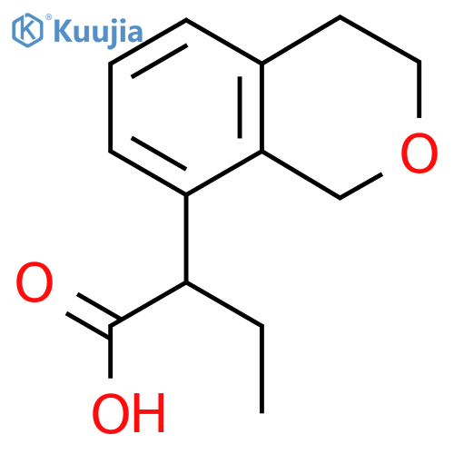 2-(3,4-dihydro-1H-2-benzopyran-8-yl)butanoic acid structure
