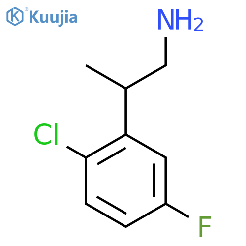 2-(2-chloro-5-fluorophenyl)propan-1-amine structure