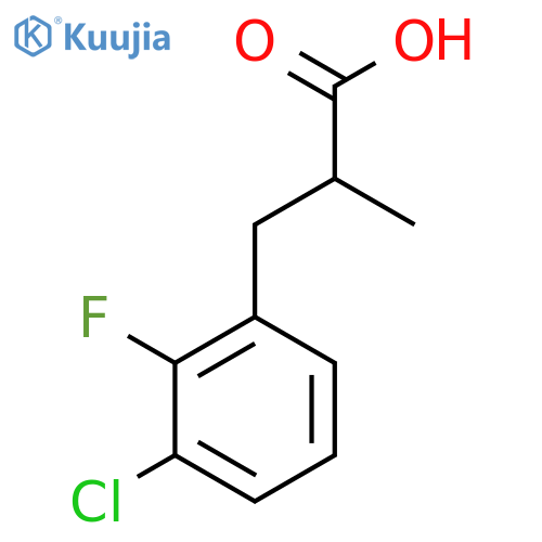 3-(3-chloro-2-fluorophenyl)-2-methylpropanoic acid structure