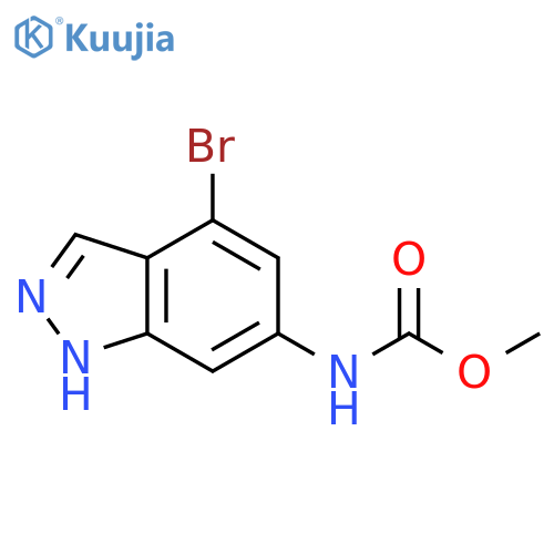 Carbamic acid, N-(4-bromo-1H-indazol-6-yl)-, methyl ester structure