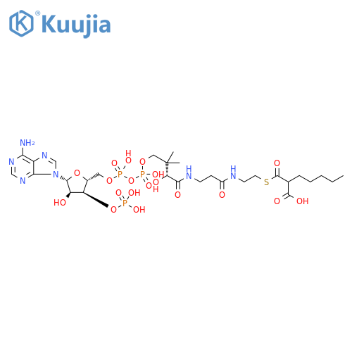 Coenzyme A, S-(hydrogen 2-pentylpropanedioate) structure