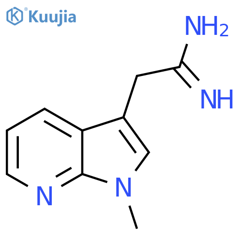 2-{1-methyl-1H-pyrrolo2,3-bpyridin-3-yl}ethanimidamide structure