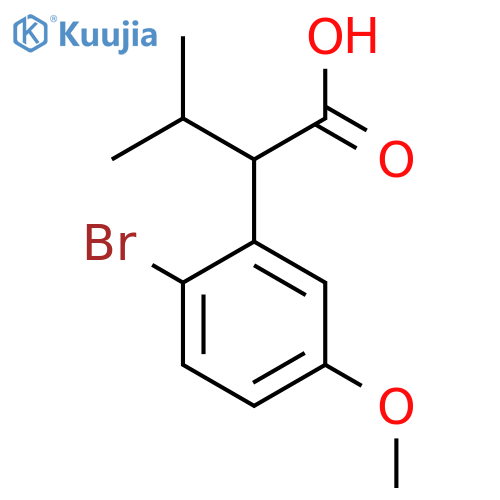 2-(2-bromo-5-methoxyphenyl)-3-methylbutanoic acid structure