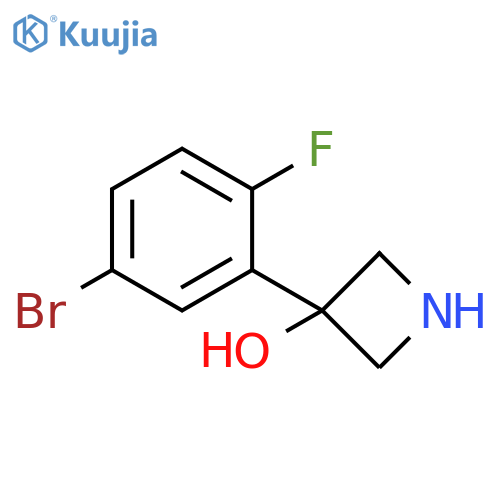 3-(5-bromo-2-fluorophenyl)azetidin-3-ol structure