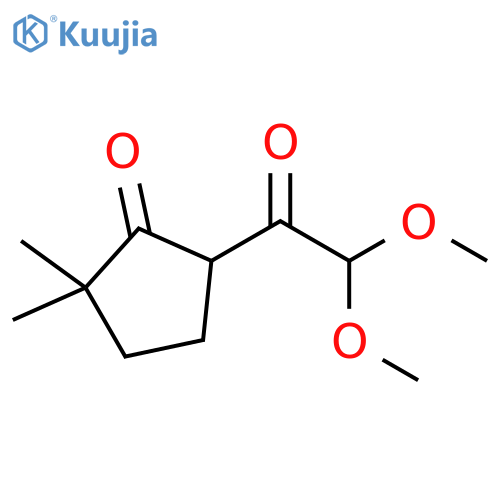 5-(2,2-dimethoxyacetyl)-2,2-dimethylcyclopentan-1-one structure