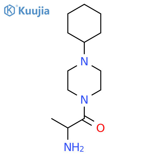 2-Amino-1-(4-cyclohexylpiperazin-1-yl)propan-1-one structure