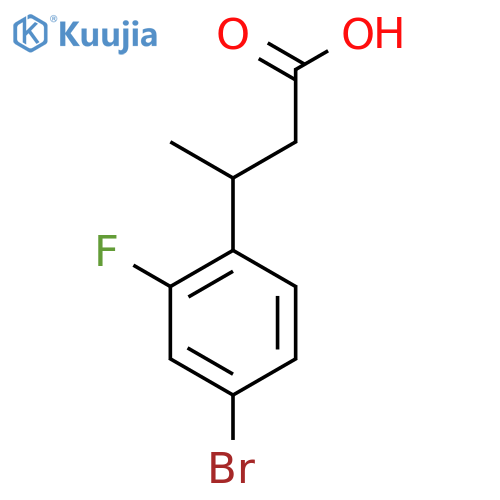 3-(4-bromo-2-fluorophenyl)butanoic acid structure