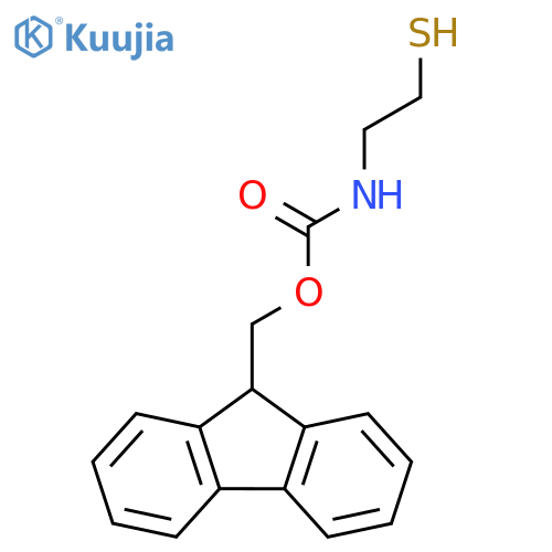 Carbamic acid, (2-mercaptoethyl)-, 9H-fluoren-9-ylmethyl ester structure