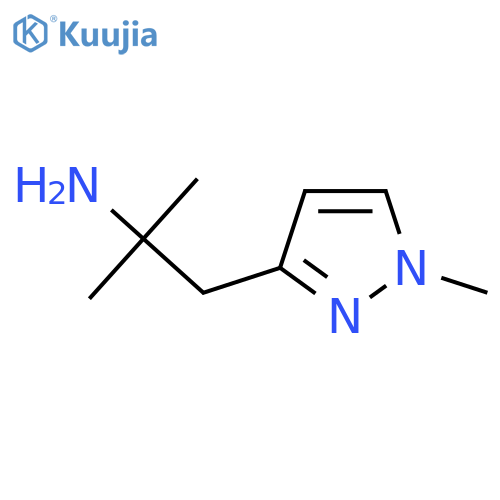 2-methyl-1-(1-methyl-1H-pyrazol-3-yl)propan-2-amine structure
