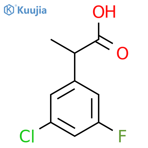 2-(3-Chloro-5-fluorophenyl)propanoic acid structure