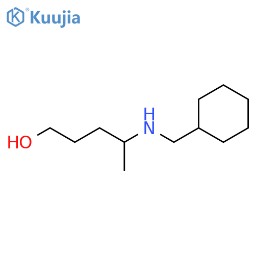 4-(cyclohexylmethyl)aminopentan-1-ol structure