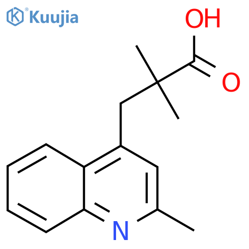 2,2-dimethyl-3-(2-methylquinolin-4-yl)propanoic acid structure
